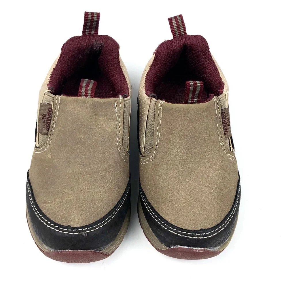 Oshkosh Infant Size 6 Tan Faux Suede Slip Ons NWOB